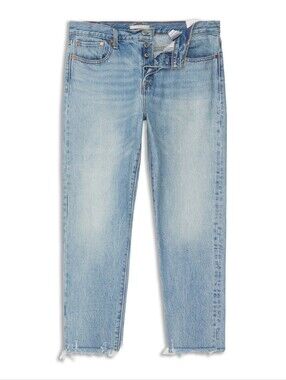 Levis Wedgie Straight Ankle Raw Hem 31W 25L